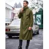 imageCOOFANDY Mens Rain Jacket with Hood Waterproof Lightweight Active Long RaincoatArmy Green