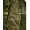imageCOOFANDY Mens Rain Jacket with Hood Waterproof Lightweight Active Long RaincoatArmy Green