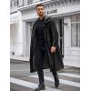 imageCOOFANDY Mens Rain Jacket with Hood Waterproof Lightweight Active Long RaincoatBlack