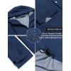 imageCOOFANDY Mens Rain Jacket with Hood Waterproof Lightweight Active Long RaincoatBlue