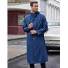 imageCOOFANDY Mens Rain Jacket with Hood Waterproof Lightweight Active Long RaincoatBlue