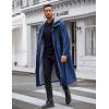 imageCOOFANDY Mens Rain Jacket with Hood Waterproof Lightweight Active Long RaincoatBlue