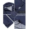 imageCOOFANDY Mens Rain Jacket with Hood Waterproof Lightweight Active Long RaincoatBluereflective Strip