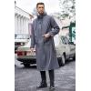 imageCOOFANDY Mens Rain Jacket with Hood Waterproof Lightweight Active Long RaincoatDark Grey