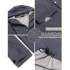 imageCOOFANDY Mens Rain Jacket with Hood Waterproof Lightweight Active Long RaincoatDark Grey
