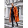 imageCOOFANDY Mens Rain Jacket with Hood Waterproof Lightweight Active Long RaincoatOrange