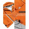 imageCOOFANDY Mens Rain Jacket with Hood Waterproof Lightweight Active Long RaincoatOrange
