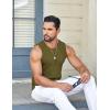 imageCOOFANDY Mens Ribbed Knit Tank Tops Casual Sleeveless Muscle Shirts Basic Undershirts TankArmy Green