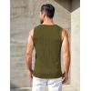 imageCOOFANDY Mens Ribbed Knit Tank Tops Casual Sleeveless Muscle Shirts Basic Undershirts TankArmy Green
