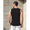 imageCOOFANDY Mens Ribbed Knit Tank Tops Casual Sleeveless Muscle Shirts Basic Undershirts TankBlack