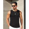 imageCOOFANDY Mens Ribbed Knit Tank Tops Casual Sleeveless Muscle Shirts Basic Undershirts TankBlack