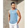 imageCOOFANDY Mens Ribbed Knit Tank Tops Casual Sleeveless Muscle Shirts Basic Undershirts TankLight Blue