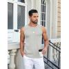 imageCOOFANDY Mens Ribbed Knit Tank Tops Casual Sleeveless Muscle Shirts Basic Undershirts TankLight Grey