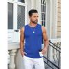 imageCOOFANDY Mens Ribbed Knit Tank Tops Casual Sleeveless Muscle Shirts Basic Undershirts TankRoyal Blue