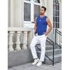 imageCOOFANDY Mens Ribbed Knit Tank Tops Casual Sleeveless Muscle Shirts Basic Undershirts TankRoyal Blue