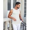 imageCOOFANDY Mens Ribbed Knit Tank Tops Casual Sleeveless Muscle Shirts Basic Undershirts TankWhite