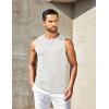 imageCOOFANDY Mens Ribbed Knit Tank Tops Casual Sleeveless Muscle Shirts Basic Undershirts TankWhite