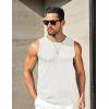imageCOOFANDY Mens Ribbed Knit Tank Tops Casual Sleeveless Muscle Shirts Basic Undershirts TankWhite