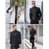 imageCOOFANDY Mens Ribbed Turtleneck Sweater Casual Basic Long Sleeve Knitted Pullover SweaterAblack
