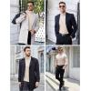 imageCOOFANDY Mens Ribbed Turtleneck Sweater Casual Basic Long Sleeve Knitted Pullover SweaterBeige