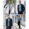 imageCOOFANDY Mens Ribbed Turtleneck Sweater Casual Basic Long Sleeve Knitted Pullover SweaterDark Blue