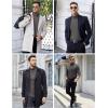 imageCOOFANDY Mens Ribbed Turtleneck Sweater Casual Basic Long Sleeve Knitted Pullover SweaterDark Gray