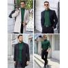 imageCOOFANDY Mens Ribbed Turtleneck Sweater Casual Basic Long Sleeve Knitted Pullover SweaterGreen