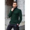 imageCOOFANDY Mens Ribbed Turtleneck Sweater Casual Basic Long Sleeve Knitted Pullover SweaterGreen