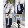 imageCOOFANDY Mens Ribbed Turtleneck Sweater Casual Basic Long Sleeve Knitted Pullover SweaterLight Blue