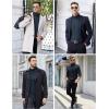 imageCOOFANDY Mens Ribbed Turtleneck Sweater Casual Basic Long Sleeve Knitted Pullover SweaterNavy Blue