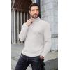 imageCOOFANDY Mens Ribbed Turtleneck Sweater Casual Basic Long Sleeve Knitted Pullover SweaterWhite