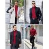 imageCOOFANDY Mens Ribbed Turtleneck Sweater Casual Basic Long Sleeve Knitted Pullover SweaterWine Red
