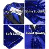 imageCOOFANDY Mens Sequin Blazer Tuxedo Party Prom Wedding Tuxedo One Button JacketNavy Blue