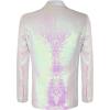 imageCOOFANDY Mens Sequin Blazer Tuxedo Party Prom Wedding Tuxedo One Button JacketPink