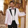 imageCOOFANDY Mens Sequin Blazer Tuxedo Party Prom Wedding Tuxedo One Button JacketPink