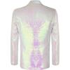 imageCOOFANDY Mens Sequin Blazer Tuxedo Party Prom Wedding Tuxedo One Button JacketPinkwhite