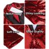 imageCOOFANDY Mens Sequin Blazer Tuxedo Party Prom Wedding Tuxedo One Button JacketRed