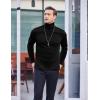 imageCOOFANDY Mens Slim Fit Basic Turtleneck Long Sleeve Lightweight Pullover Sweaters Casual Knitted TopsAll Black