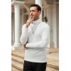 imageCOOFANDY Mens Slim Fit Basic Turtleneck Long Sleeve Lightweight Pullover Sweaters Casual Knitted TopsAll White