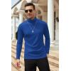 imageCOOFANDY Mens Slim Fit Basic Turtleneck Long Sleeve Lightweight Pullover Sweaters Casual Knitted TopsBlue