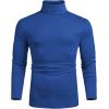 imageCOOFANDY Mens Slim Fit Basic Turtleneck Long Sleeve Lightweight Pullover Sweaters Casual Knitted TopsBlue