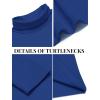 imageCOOFANDY Mens Slim Fit Basic Turtleneck Long Sleeve Lightweight Pullover Sweaters Casual Knitted TopsBlue
