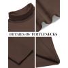 imageCOOFANDY Mens Slim Fit Basic Turtleneck Long Sleeve Lightweight Pullover Sweaters Casual Knitted TopsBrown