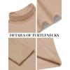 imageCOOFANDY Mens Slim Fit Basic Turtleneck Long Sleeve Lightweight Pullover Sweaters Casual Knitted TopsCamel