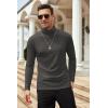 imageCOOFANDY Mens Slim Fit Basic Turtleneck Long Sleeve Lightweight Pullover Sweaters Casual Knitted TopsCharcoal