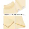 imageCOOFANDY Mens Slim Fit Basic Turtleneck Long Sleeve Lightweight Pullover Sweaters Casual Knitted TopsCream Beige