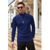 imageCOOFANDY Mens Slim Fit Basic Turtleneck Long Sleeve Lightweight Pullover Sweaters Casual Knitted TopsDark Blue