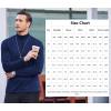 imageCOOFANDY Mens Slim Fit Basic Turtleneck Long Sleeve Lightweight Pullover Sweaters Casual Knitted TopsDark Blue