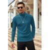 imageCOOFANDY Mens Slim Fit Basic Turtleneck Long Sleeve Lightweight Pullover Sweaters Casual Knitted TopsDenim Blue