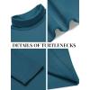 imageCOOFANDY Mens Slim Fit Basic Turtleneck Long Sleeve Lightweight Pullover Sweaters Casual Knitted TopsDenim Blue